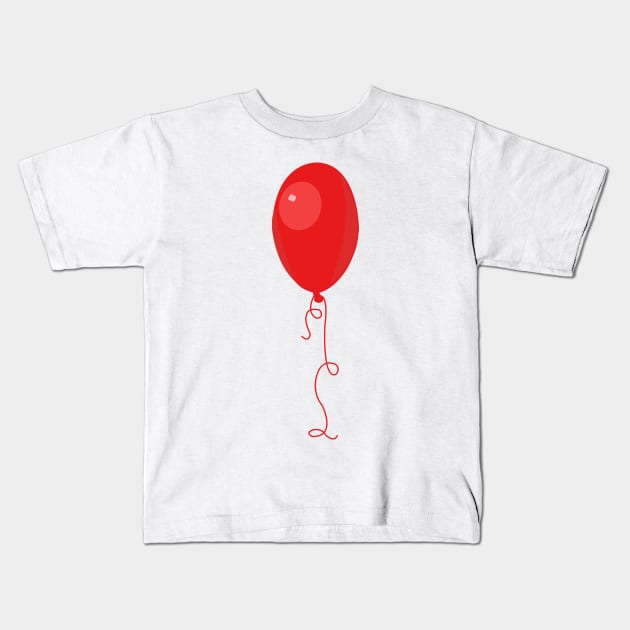 Single red balloon Kids T-Shirt by designInk